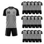 Picture of Lot of 15 Unisex Soccer Apparel (Jersey and Shorts) Custom Made for You in Any Ten Sizes with Numbers and Logo. Style 218