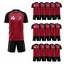 Picture of Lot of 15 Unisex Soccer Apparel (Jersey and Shorts) Custom Made for You in Any Ten Sizes with Numbers and Logo. Style 218