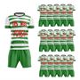 Picture of Lot of 15 Unisex Soccer Apparel (Jersey and Shorts) Custom Made for You in Any Ten Sizes with Numbers and Logo. Style 126.