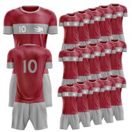 Picture of Lot of 15 Soccer Apparel (Jersey and Shorts) Custom Made for You with Numbers and Logo on Jersey. Style 109. Special