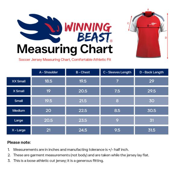 Picture of Arsenal Jersey 2024-25 Home Colors Soccer Jersey, Lightweight Play Fresh™ Fabric, US Standard Size, Unisex Fit.