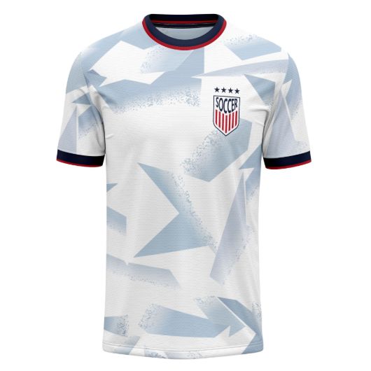 Picture of 2023-24 USA Soccer Jersey - Lightweight Sublimated Design, Interlock Play Fresh Tech, Comfortable Unisex Fit