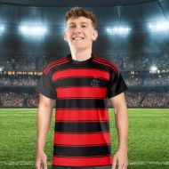 Picture of 2024-25 Flamengo Soccer Jersey - Moisture-Wick Polyester, US Standard Sizing with Relaxed Fit, Sublimated Design