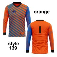Picture of Goal Keeper Jersey with Padded Elbows, Lightweight Fabric, Sublimated Design and Full Sleeves. Unisex Soccer Shirt.